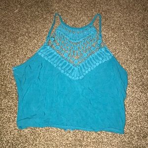 Blue crop top